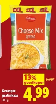 Aanbieding: Geraspte gratinkaas
