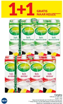 Aanbieding: Campina Halfvolle of volle melk