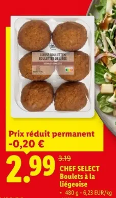 Offre: Boulets à la liégeoise