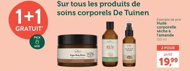 Offre: Huile corporelle sèche à l'amande