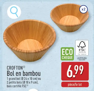 Offre: Bol en bambou