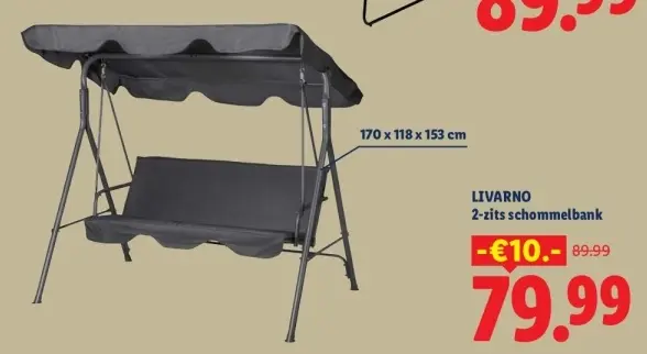 Aanbieding: 2-zits schommelbank