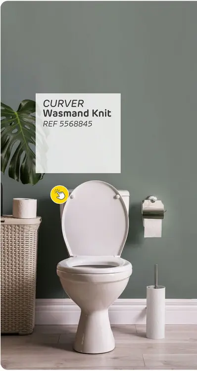 Promotie: Curver wasmand knit wit 57l