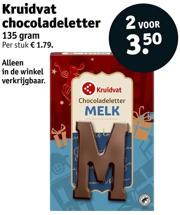 Aanbieding: Chocoladeletter