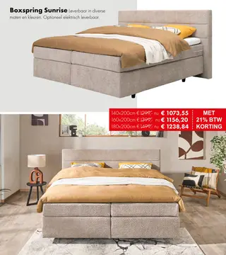 Aanbieding: Sunrise boxspring greige