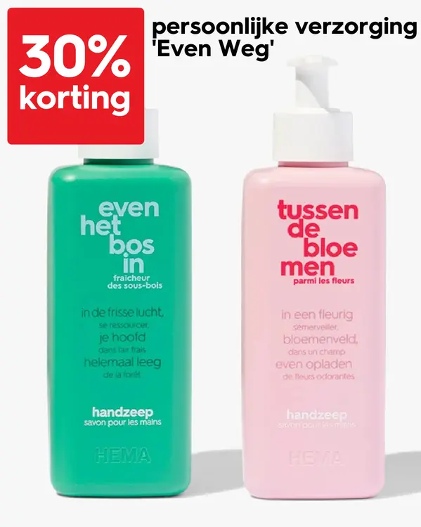 Aanbieding: persoonlijke verzorging 'Even Weg'