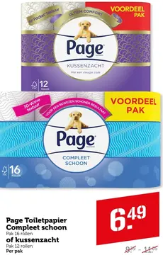 Aanbieding: Page Toiletpapier Compleet schoon of kussenzacht