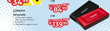 Offre: Kingston SSD portable