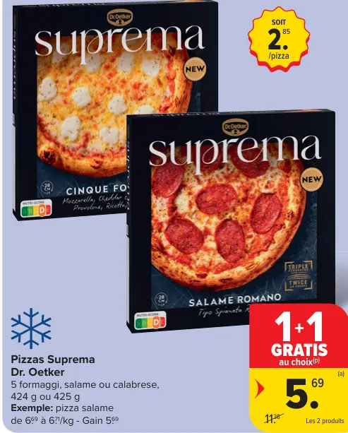 Offre: Pizzas Suprema