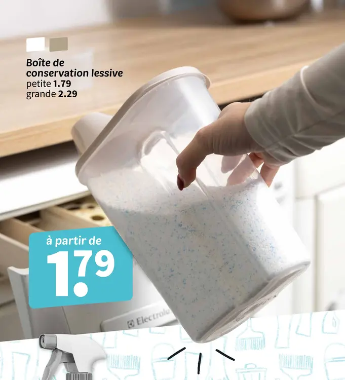 Offre: Boîte de conservation lessive