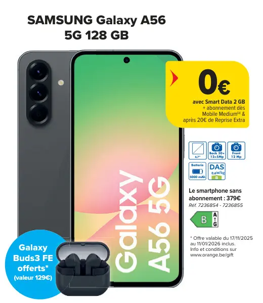 Offre: Galaxy A56 5G 128 GB