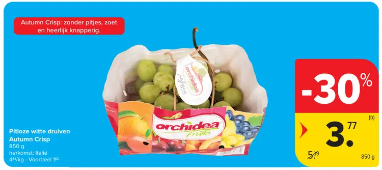 Promotie: Orchidea Pitloze witte druiven Autumn Crisp