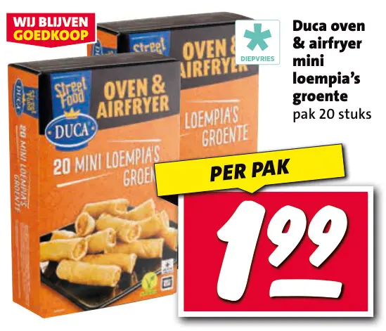 Aanbieding: Oven & airfryer mini loempia's groente