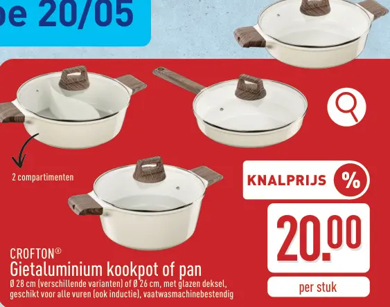 Promotie: Gietaluminium kookpot of pan