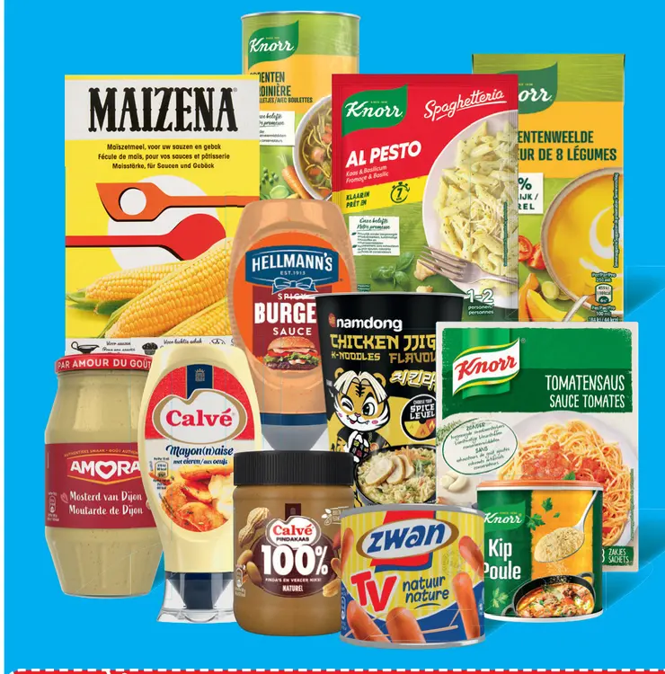 Promotie: Knorr, Maizena, Hellmann's, Calvé, Amora, Zwa