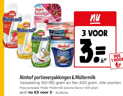 Promotie: Almhof portieverpakkingen & Müllermilk