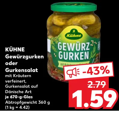 Aanbieding: Gewürzgurken oder Gurkensalat