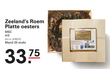 Aanbieding: Zeeland's Roem Platte oesters