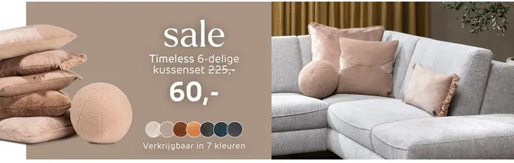 Promotie: Timeless kussen-set 6-delig - Geel