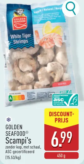 Promotie: White Tiger Shrimps Scampi's
