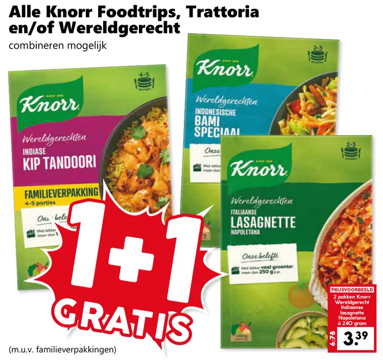 Aanbieding: Alle Knorr Foodtrips, Trattoria en/of Wereldgerechten