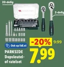 Aanbieding: Dopsleutel- of ratelset