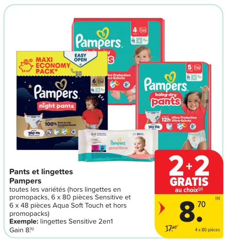 Offre: Pants et lingettes