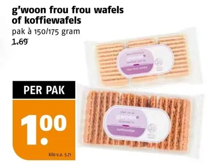 Aanbieding: Frou frou wafels of koffiewafels
