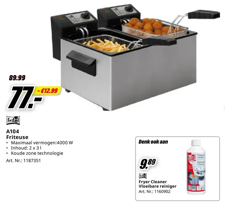 Promotie: A104 Friteuse