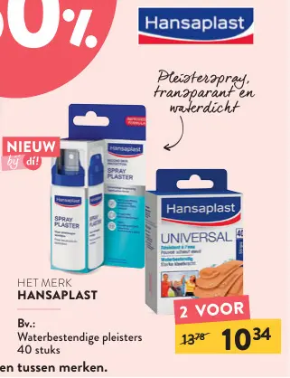 Promotie: Pleisterspray, transparant en waterdicht