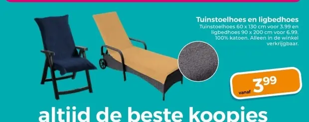 Aanbieding: Tuinstoelhoes en ligbedhoes
