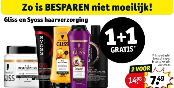 Aanbieding: Gliss en Syoss haarverzorging