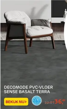 Aanbieding: DECOMODE PVC-VLOER SENSE BASALT TERRA