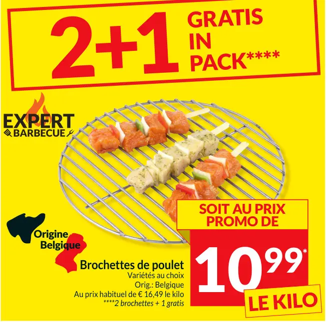 Offre: Brochettes de poulet