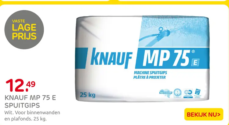 Aanbieding: Knauf mp 75 e spuitgips
