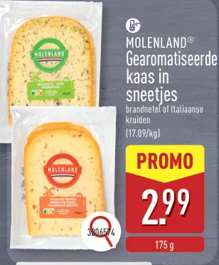 Promotie: Gearomatiseerde kaas in sneetjes