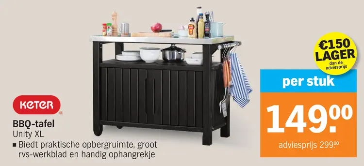 Aanbieding: BBQ-tafel Unity XL