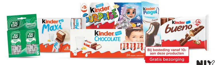 Aanbieding: Tic Tac Menthe Munt, Kinder Chocolade