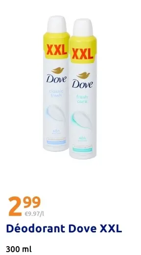 Offre: Déodorant Dove XXL