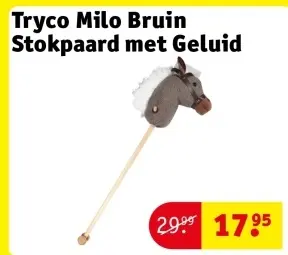 Aanbieding: Milo Bruin Stokpaard met Geluid