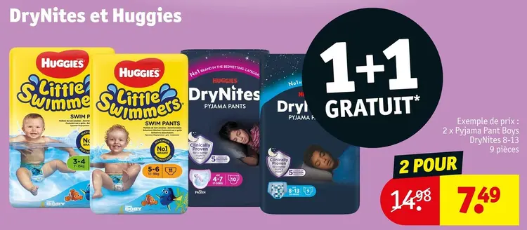 Offre: DryNites et Huggies