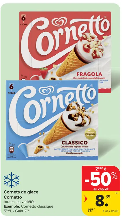 Offre: Cornets de glace