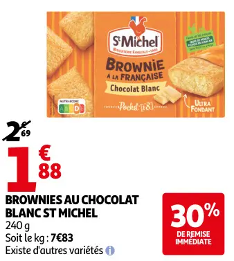 Promotie: Brownies au chocolat blanc