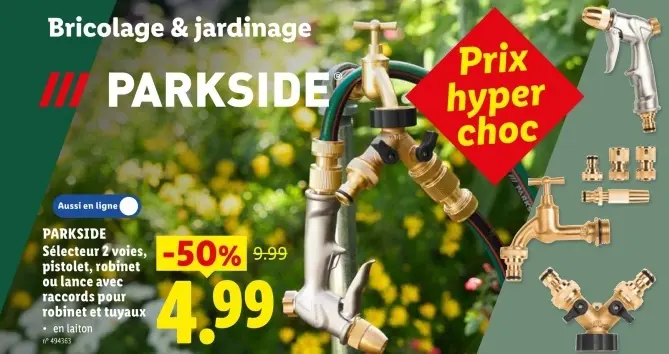 Offre: Sélecteur 2 voies, pistolet, robinet ou lance