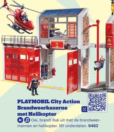 Aanbieding: City Action Brandweerkazerne met Helikopter