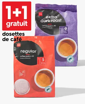 Offre: dosettes de café
