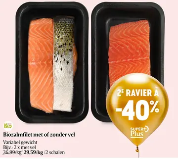 Aanbieding: Biozalmfilet met of zonder vel