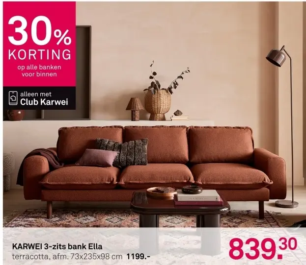 Aanbieding: 3-zits bank Ella