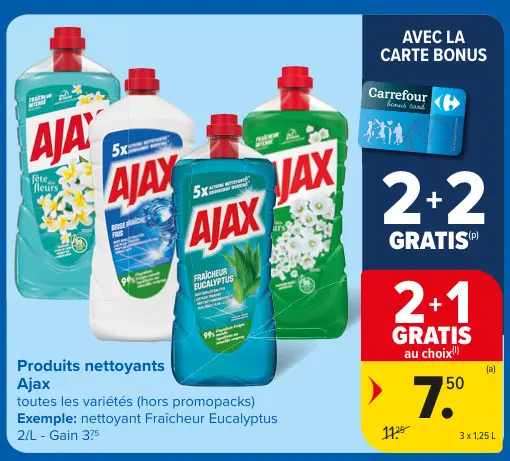 Offre: Produits nettoyants Ajax