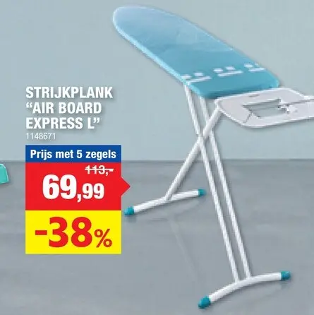 Promotie: Strijkplank "air board express l"